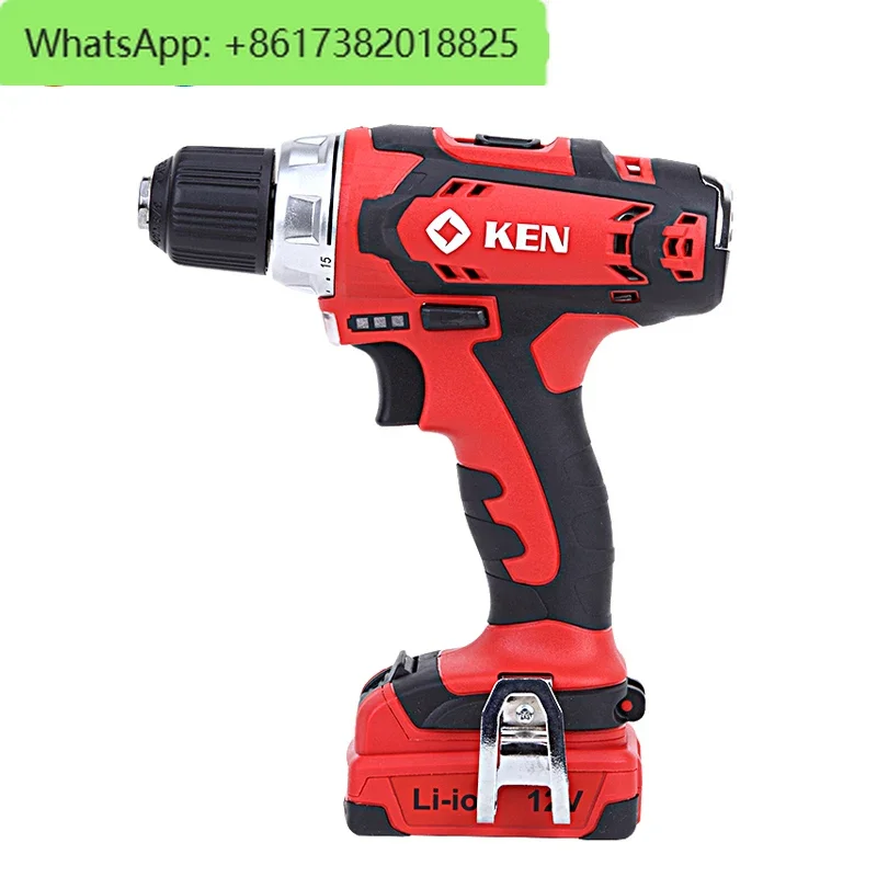 KEN BL6212HB 12v Cordless Electric Hand Drill Mutilfuction Lithium Battery Cordless Rechargeable Tool Power Drill