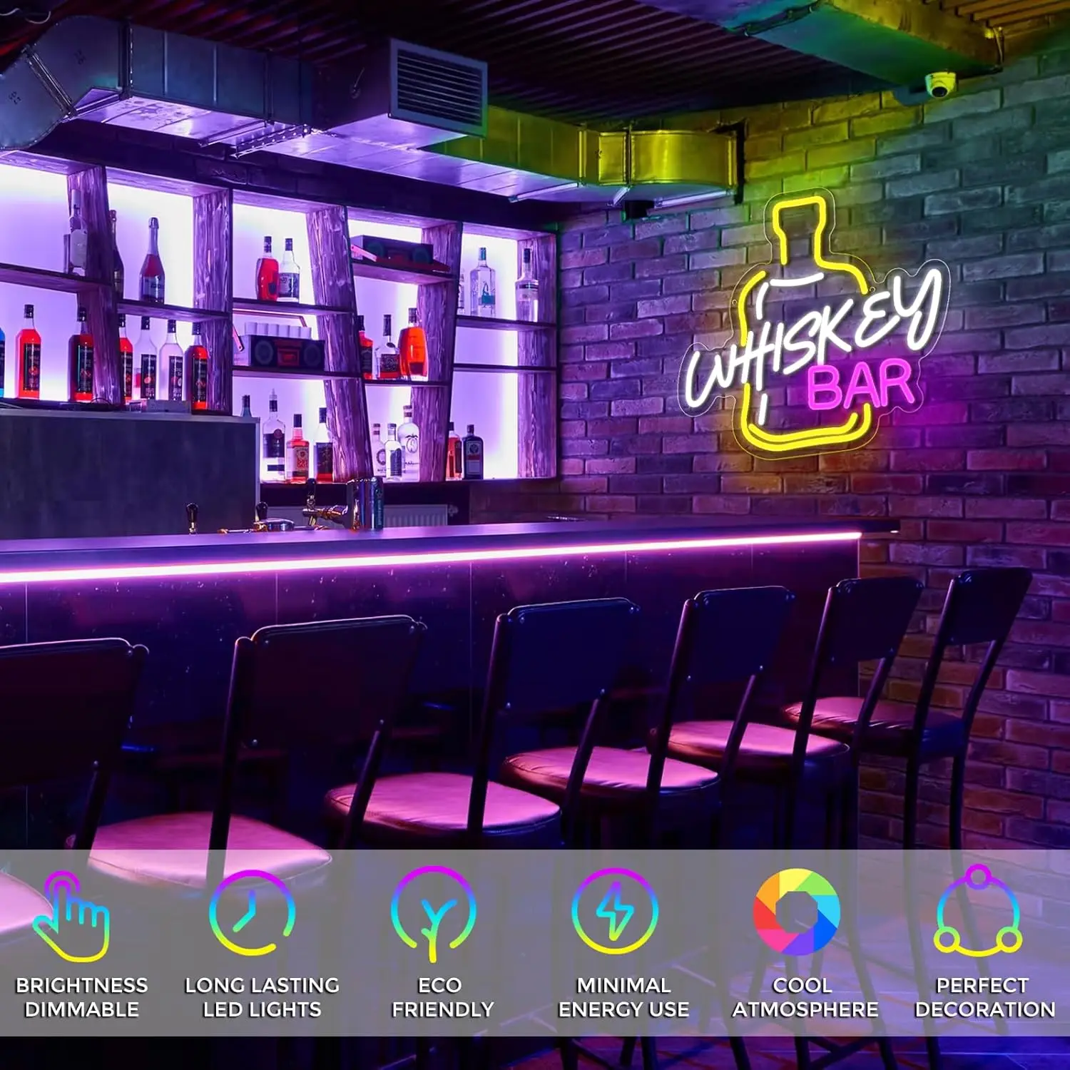 ويسكي بار النيون تسجيل عكس الضوء ضوء النيون تسجيل ل جدار ديكور USB بالطاقة LED تضيء تسجيل للمنزل البيرة مقهى نادي حفلة هدية #6