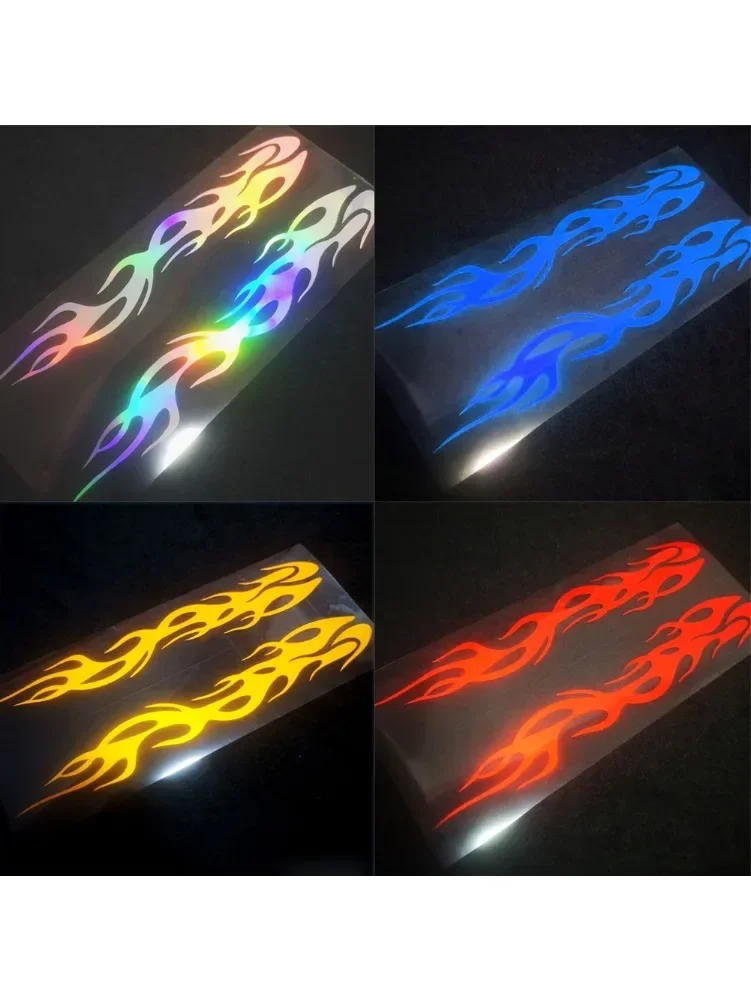 AliExpress 2Pcs Interesting Waterproof Flame Shape Waterproof Decals Reflective Flame Stickers Car Sticker Decals Motorcycle Accessories
