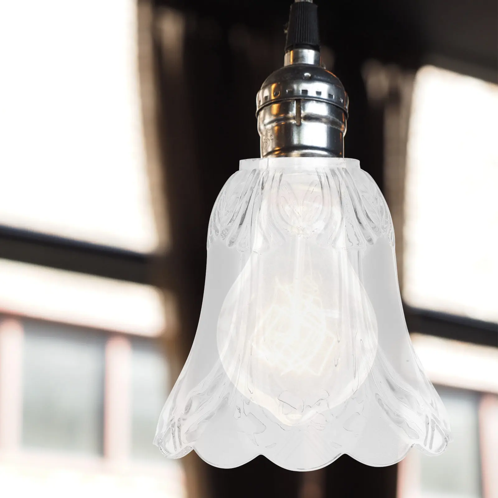 Frosted Glass Lamp Shade Replacement Clear Cover for Pendant Light Lampshade Ceiling Fixture Glass Lampshade Small Lamp Shades