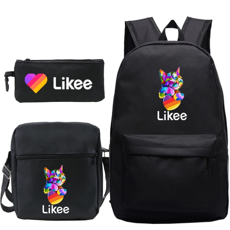 Likee Video Backpack for Teens Sac A Dos 3 PCS/set Mochila LIKEE Backpack School Bags for Teenage Girls Causal Bag Bookbag