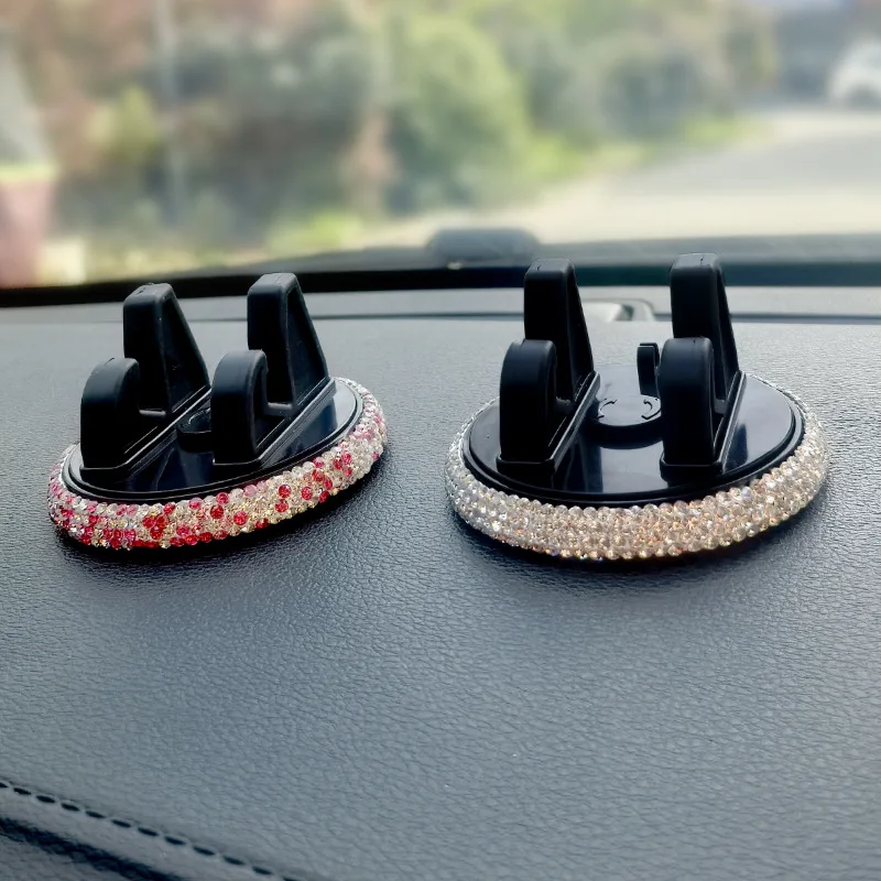 Suporte giratório para celular, painel do carro, strass, antiderrapante, suporte para celular, navegação gps, montagem no carro para todos os telefone