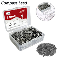 500pcs/box Creative Pratical Pfofessional Compass Lead 2.0mm Black Replaceable Lead Math Geometry Circle Drawing Tools Accessory