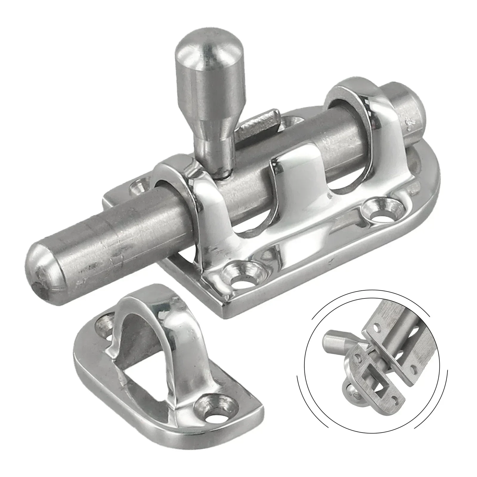 1pc 316 In Acciaio Inox Porta della Barca Serratura Fermo Marine Porta Finestra Serratura Fermo Scorrevole Bullone Chiusura perno di sicurezza perno a sgancio rapido