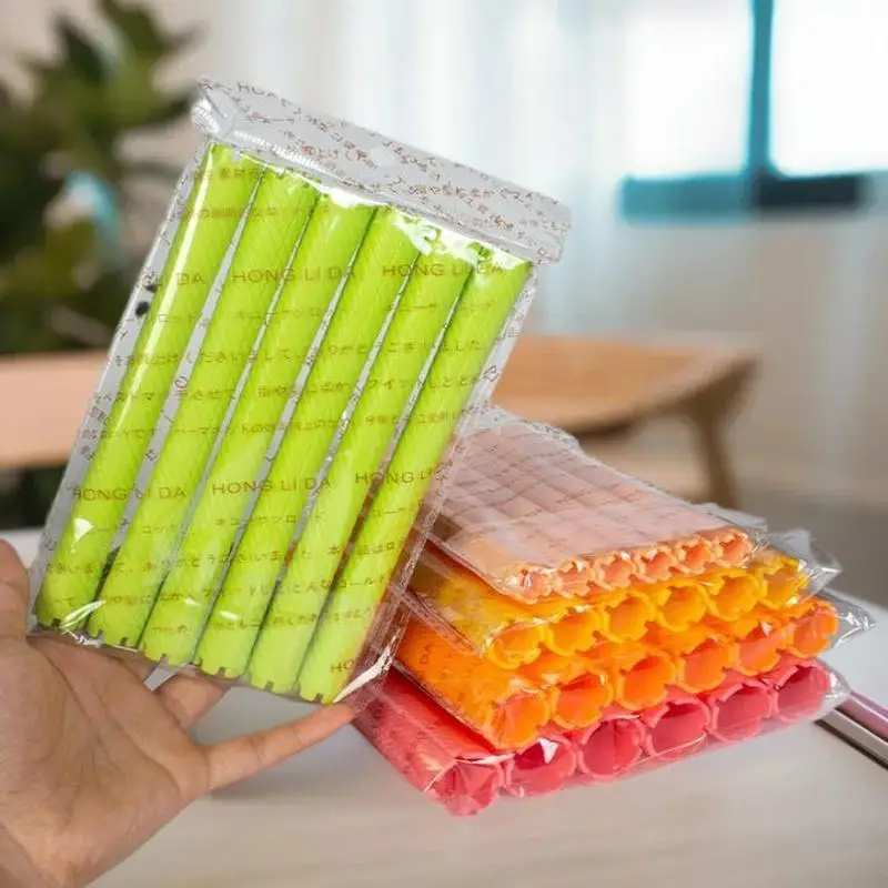 6 قطعة مموج الشعر بدون حرارة لا بكرات شعر الحرارة لينة الشباك قضيب سحب الأساسية كسول تجعيد الشعر قضبان موجة صانعي أدوات التصميم #3