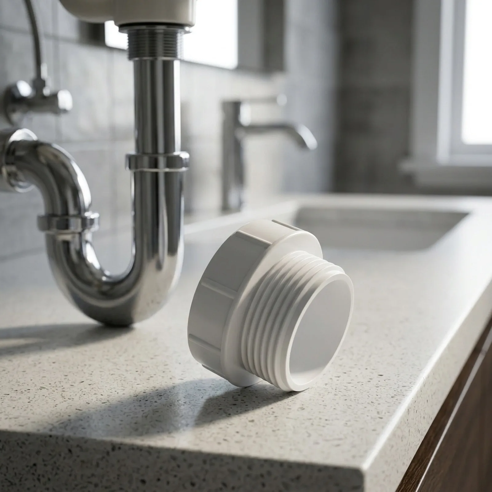 Plumbing Fitting Sink Drain Adapter Easy Installation Plug-and-play Kitchen Installation For 1-1 2 To 1-1 4 Inch Pipes