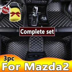 Car Floor Mats For Mazda2 Mazda 2 Demio  DJ DL 2015~2022 Leather Mat Rugs Carpets Interior Parts Car Accessories