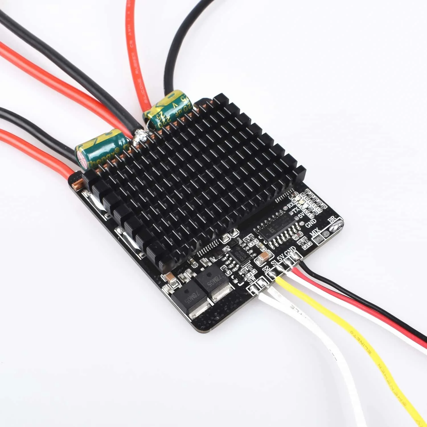 40AX2 Dual Way Bidirectional Brushed ESC Mixed Control ESC 6-15V for RC Tank Boat 795 775 540 550 380 390 High Current Motor