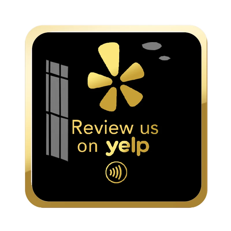 Yelp Facebook Google Review Instagram Whatsapp NFC Plexiglass Plate NFC Tag Acrylic Instagram NFC Plate Plaque