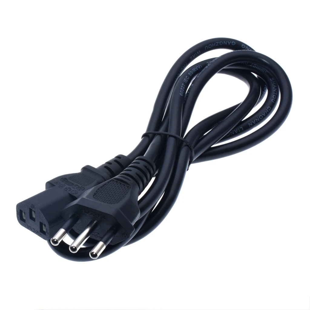 1PCS Ltaly Plug Power Cable Italian IEC C13 Power Supply Cord 1.5M 10A For Desktop PC Computer AC Adapters