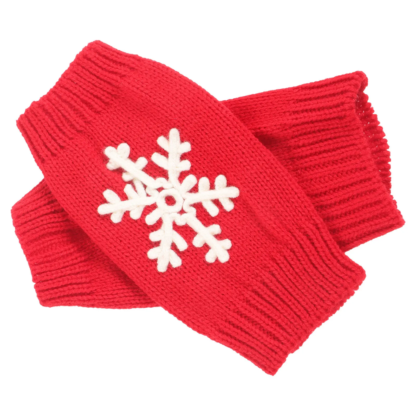 

1Pair Cute Warm Gloves for Women Winter Knitted Fingerless Mittens Soft Elastic Fit Perfect Christmas Birthday Present