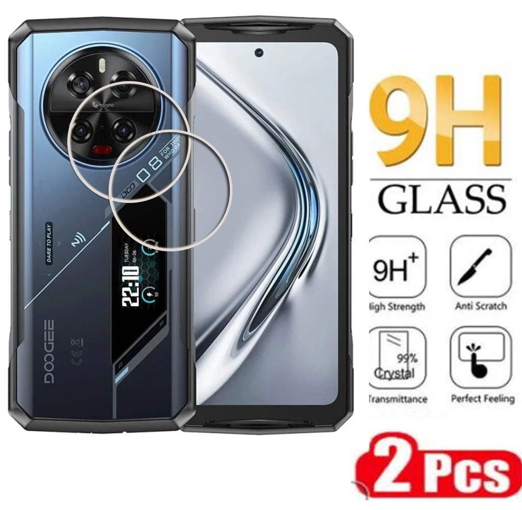 2PCS 9H HD Tempered Glass For Doogee V40 Pro 6.78" DoogeeV40Pro DoogeeV40 V40Pro Camera Lens Protector Cover Film