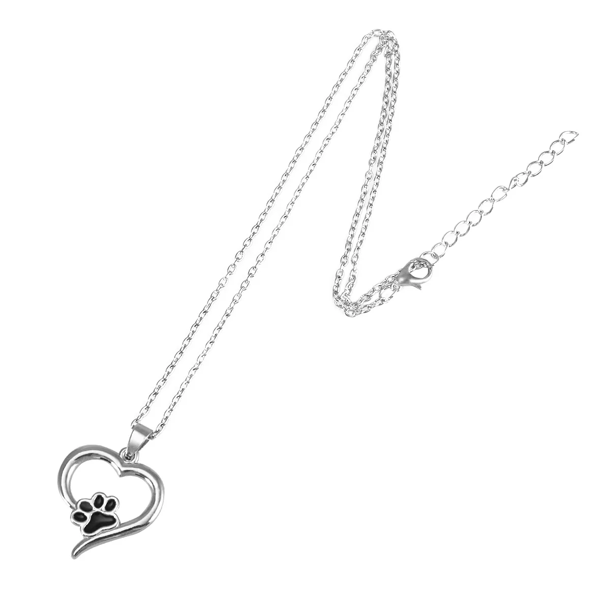 

Heart-Shaped Pet Necklace Paw Design Cat Dog Jewelry Perfect for Party Costume Photo Taking Gifts Dog Necklace