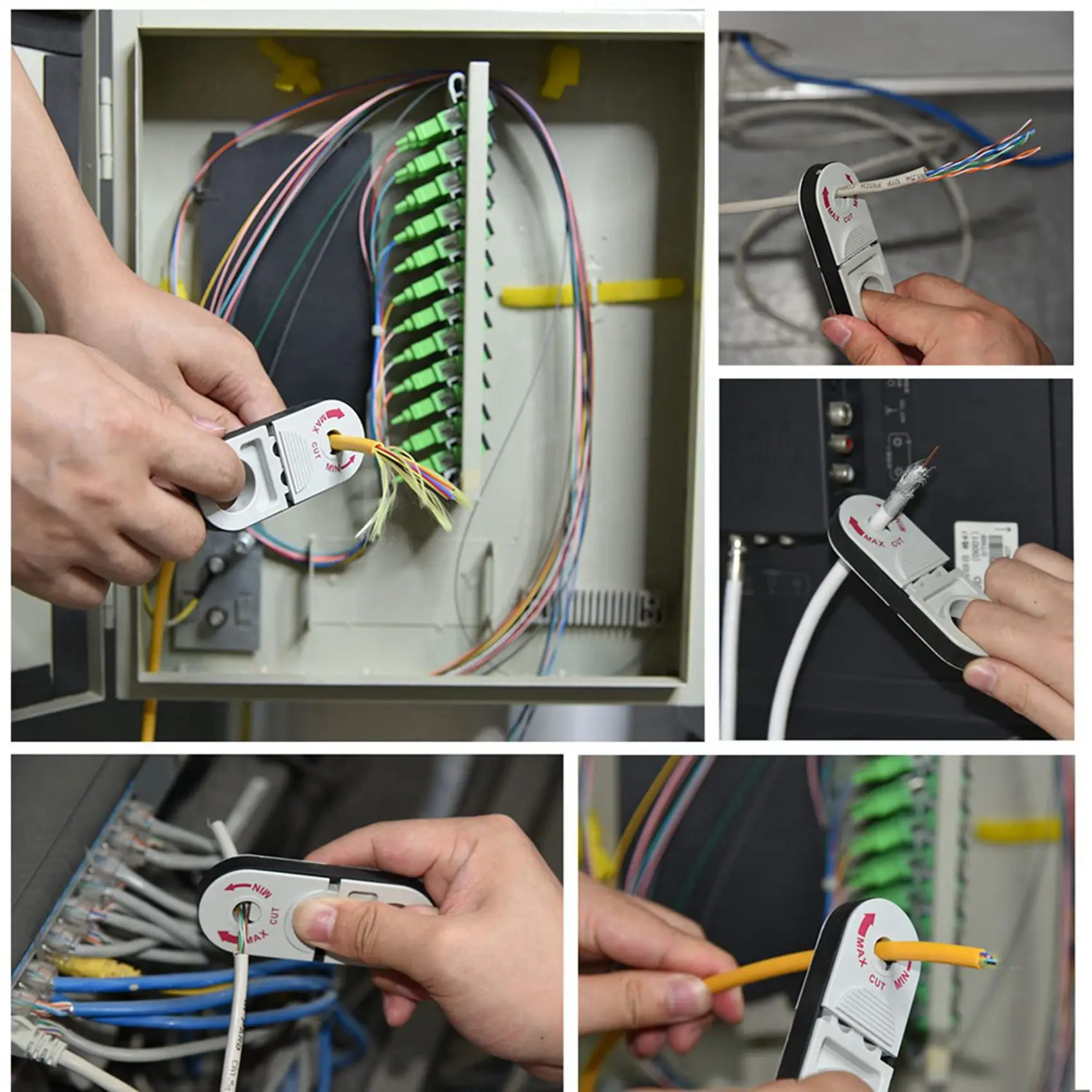 

ABFU-4X Универсальный инструмент для зачистки сетевых проводов для Cat5e, Cat6,Cat7, Cat8 — инструмент для зачистки коаксиального кабеля, карманный инструмент для зачистки кабеля