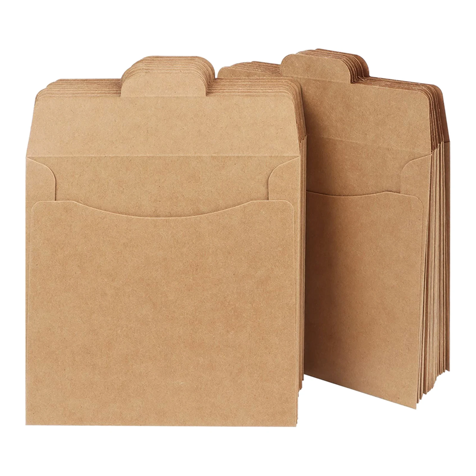 

50pcs Kraft Paper Bags Brown Cd Envelope Bags For Gift Wrapping Storage Document Coin Packaging Reusable Kraft Pouches