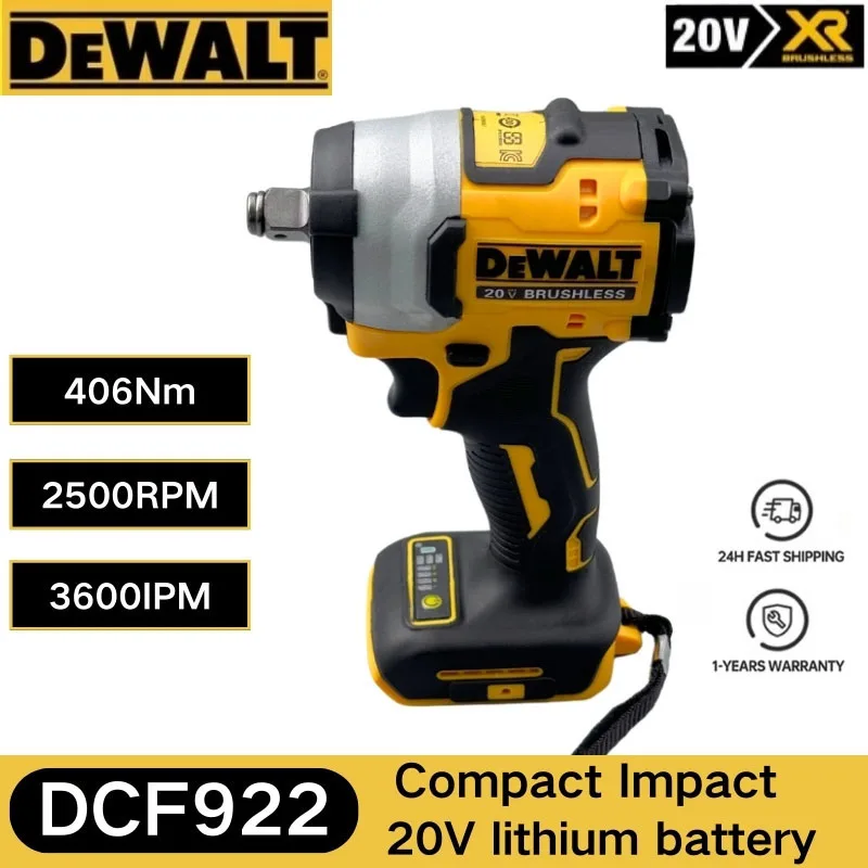 Ferramenta Elétrica Sem Fio Dewalt, DCF922, Broca sem Escova, Bateria de Lítio 20V, 2800 RPM, Torque 205NM, Chave de Impacto, Ferramentas Elétricas