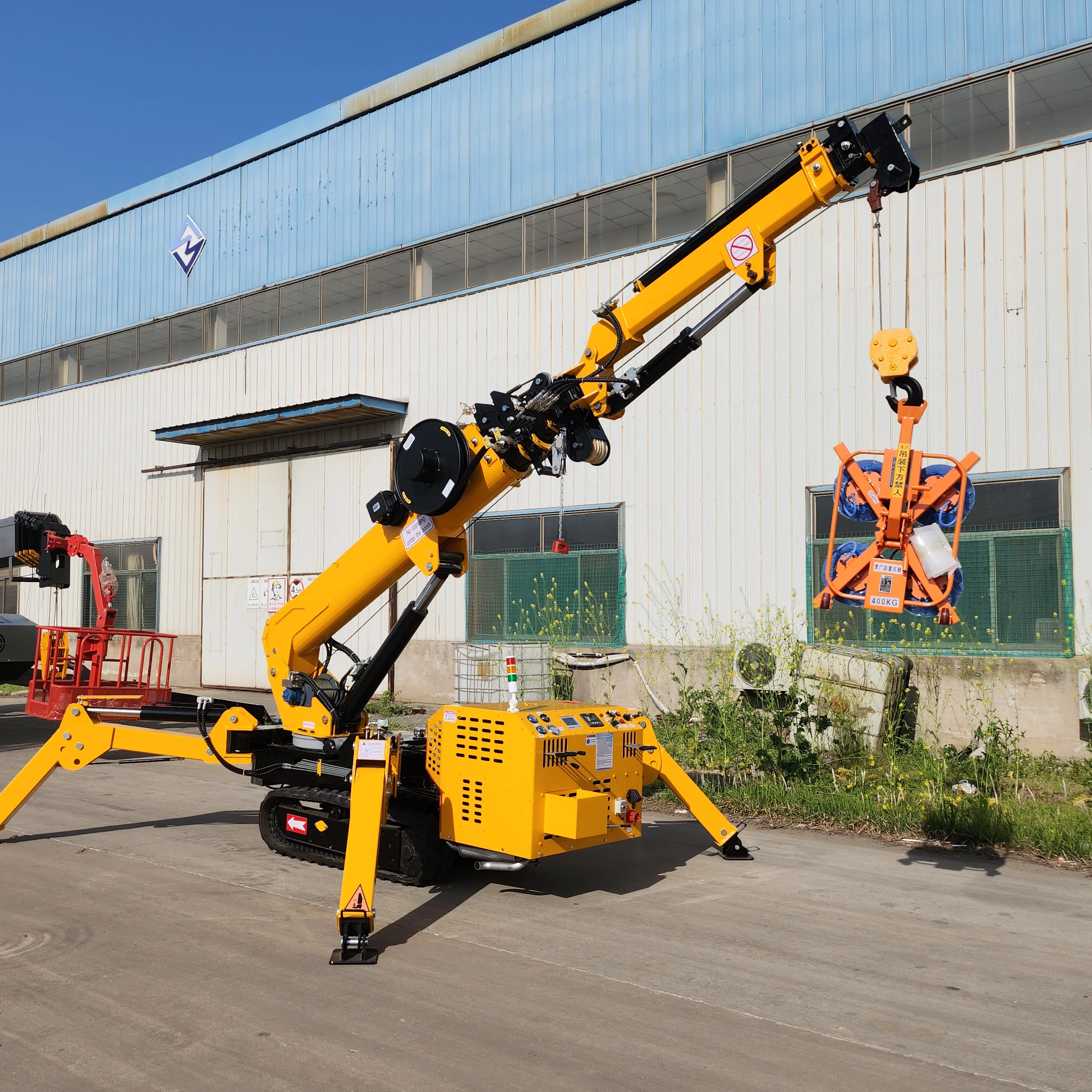 Telescopic Boom Hydraulic Lifting Crane Mobile Spider Crane Grue Spider Crane 3 Ton for Construction Site Material Handling