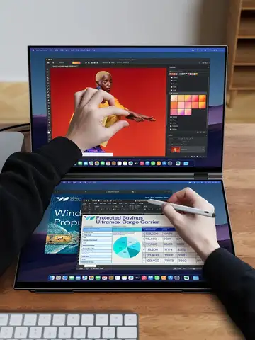 EHOMEWEI Dual Screen Portable Monitor X Series Drive-free Phone-touch FHD 2K 15.6“  16“ For Laptop Windows Macbook