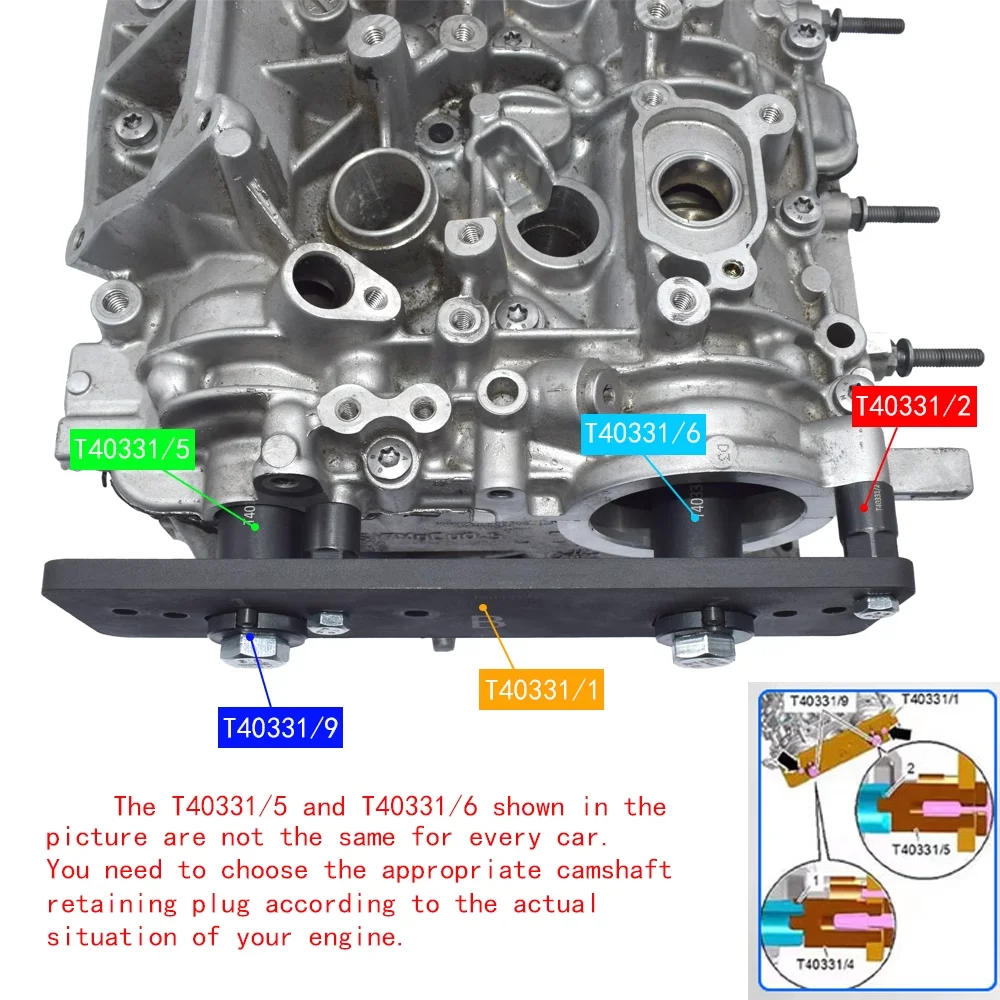 EA839 Camshaft Locking Timing Tool Kit Applicable For Audi Porsche T40331 3.0T 2.9T Engine Adding T90001 Locking Tool 3.0T 2.9T