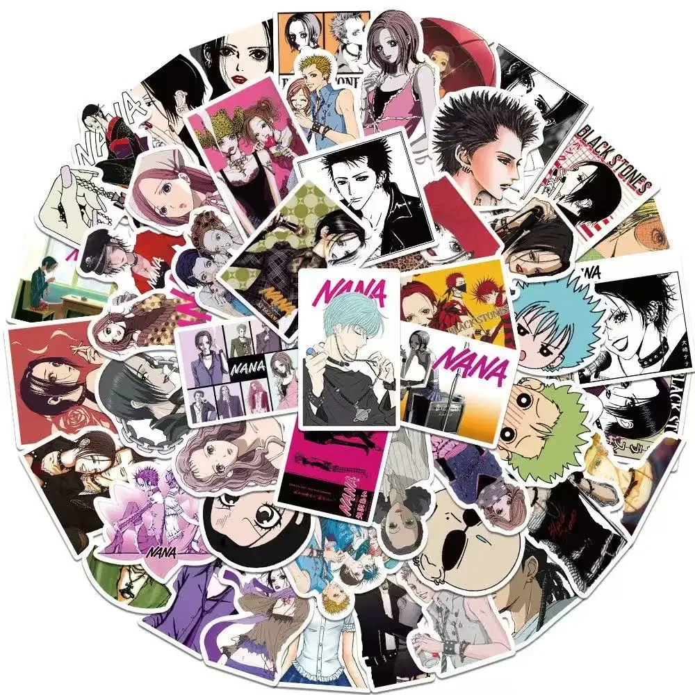 50PCS Anime NANA Aufkleber Coole Graffiti Aufkleber DIY Dekoration Für Telefon Laptop Schreibwaren PVC Wasserdichte Aufkleber Spielzeug Geschenk