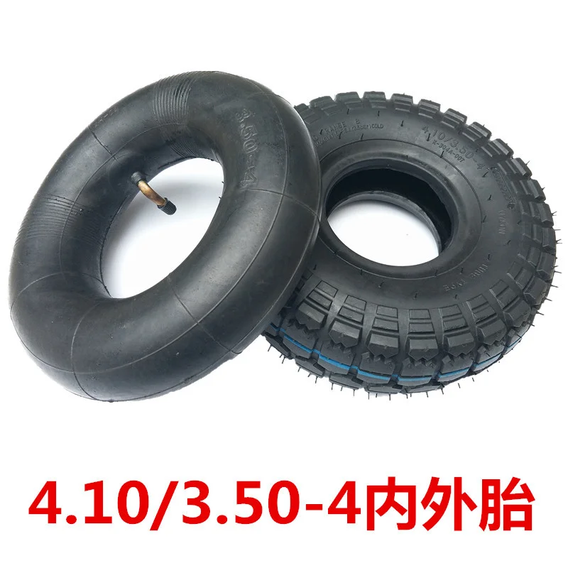 10 Inch Electric Vehicle Engineering Tire 4.10/3.50-4 Inner Outer Pneumatic  260x85 Explosion Proof Solid  Set