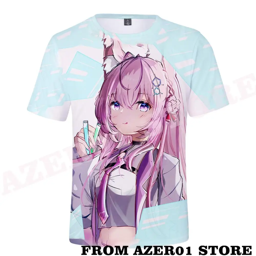 Hololive vtuberhakui koyori merch tシャツ,男性用/女性用ストリートウェア,春夏tシャツ