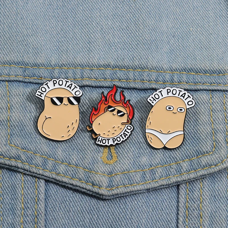 الإبداعية الخضار المينا بروش الذرة البطيخ المر الطماطم الجزرة البروكلي الباذنجان البطاطس الثوم لطيف شارة النبات الشرير دبابيس هدية #2