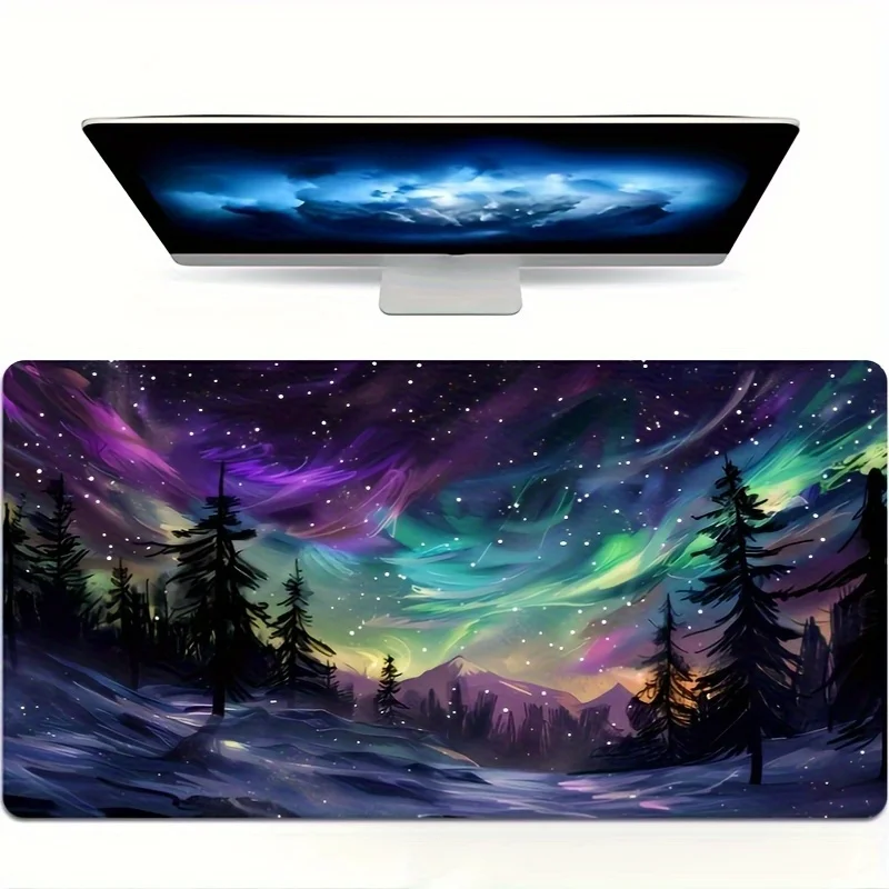 

Wide Desk Mat Mouse Pad soft fabric surface non slip rubber base for home office laptop keyboard desk professional desk mat for