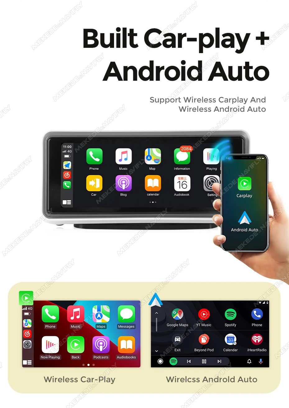 MEKEDE 6,86-zoll Universal Auto Radio Drahtlose Carplay Android Auto MP5 Player Multimedia Recorder FM AUX DSP BT – Detail 10