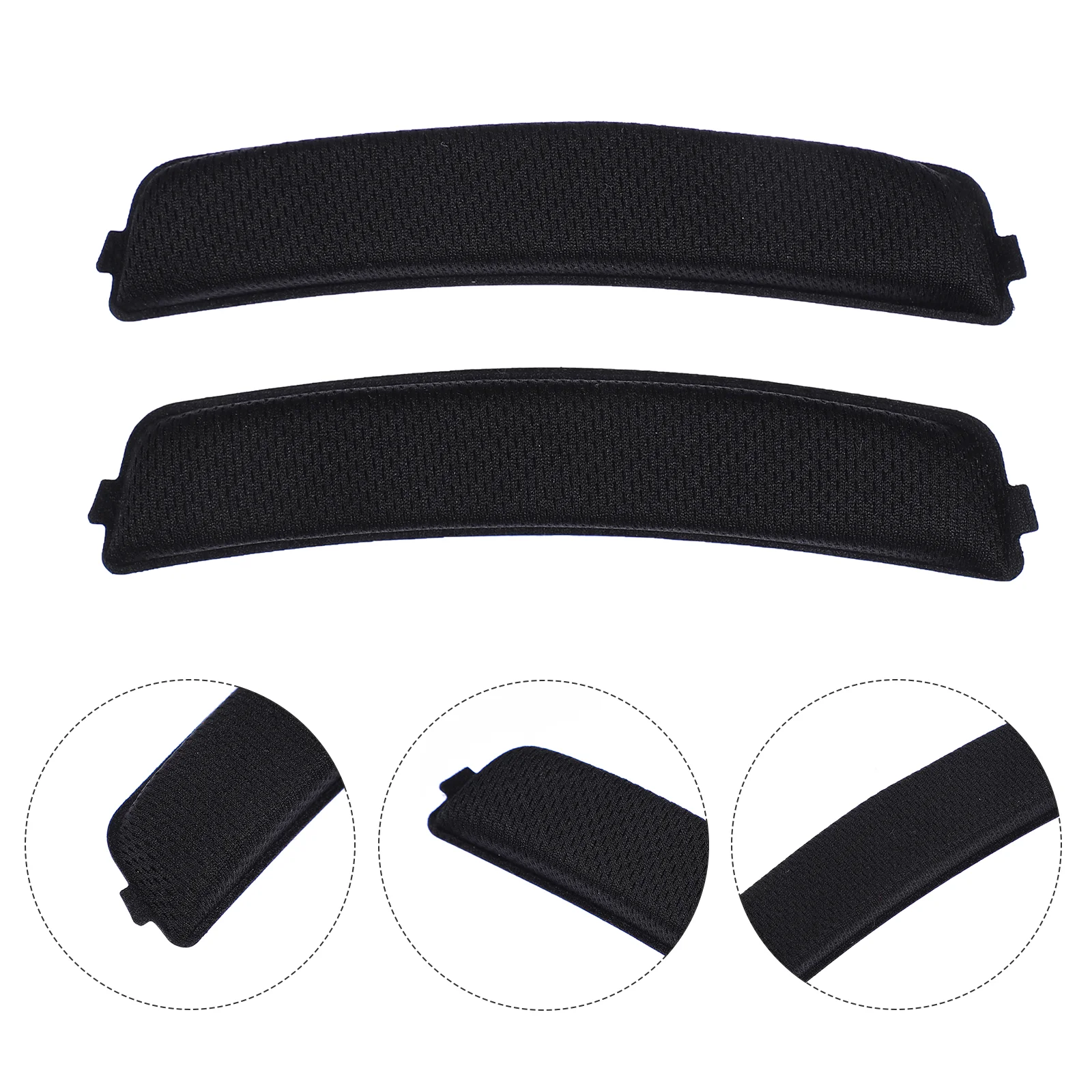 

2 Pcs Earphone Net Cloth Beam Headphones Protecting Cushion Replacement Headband Cover Accessory Headset Pad Sponge Anti-shock