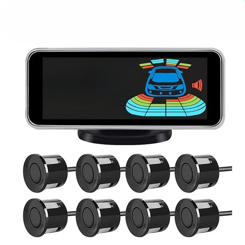%A for Multiple Radar Parking Sensor Kit Backlight Parktronic LED Display System Backup Monitor Detector Assistant 8 Sensor Ala