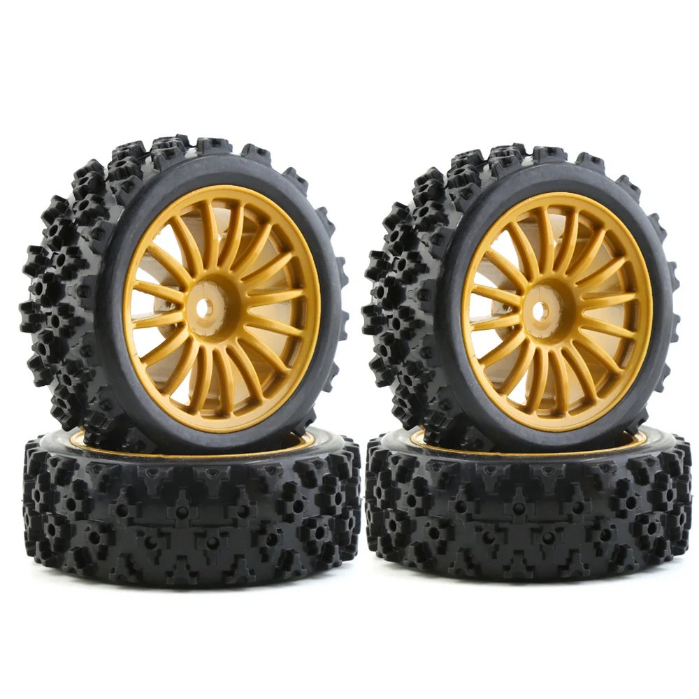 Pneumatici per ruote in gomma da 4 pezzi per Tamiya XV-01 XV01 TA06 TT-01 TT-02 PTG-2 1/10 accessori per ricambi per auto RC, 2