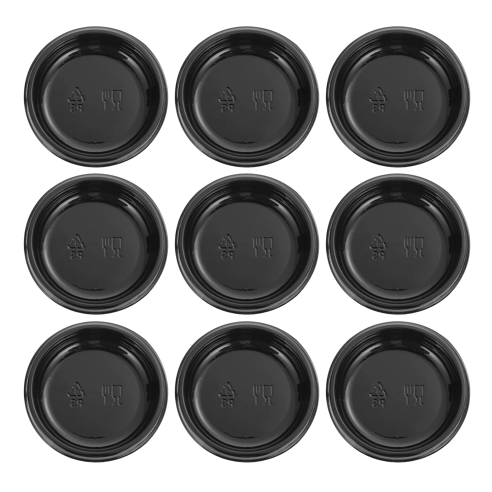 

100Pcs Disposable Round Sauce Dish High Quality Plastic for Home Hotel Kitchen Vinegar Holder Seasoning Container
