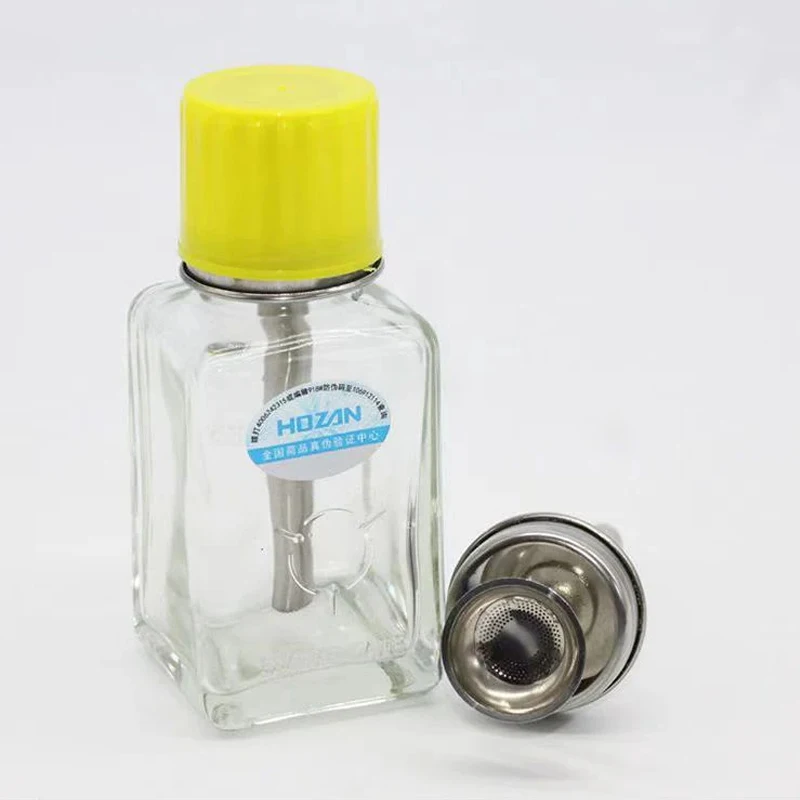 HOZAN 180 مللي زجاجة كحول زجاجية على طراز الصحافة فوهة دفع صغيرة مسامية مضادة للرذاذ ومضادة للانسداد زجاجة نظيفة من الفولاذ المقاوم للصدأ