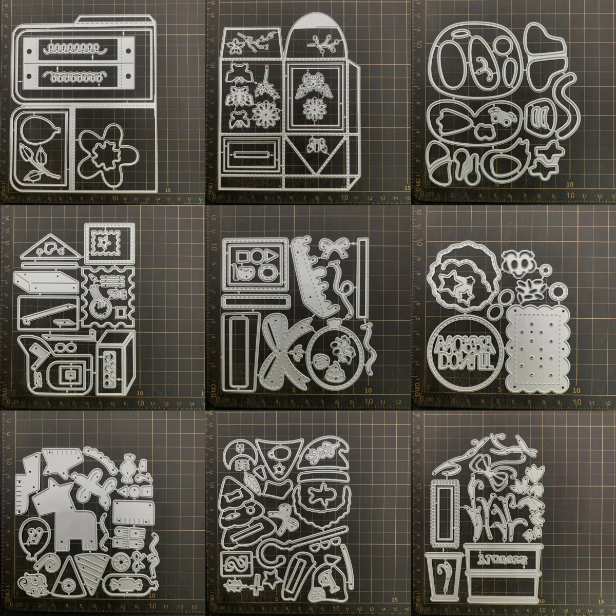 

9 kinds Cookies Box Flowers Metal Cutting Dies Stencils For DIY Scrapbooking Decorative Embossing Handcraft Die CutsTemplate