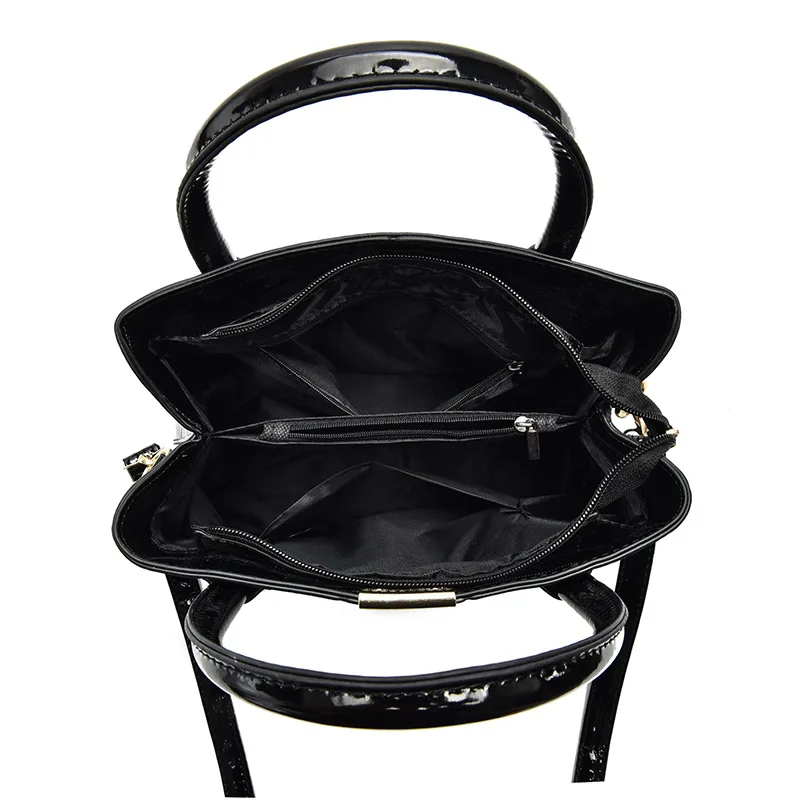 Vintage Top-Handle Shoulder Bags For Women Patent Pu Leather Mother Crossbody bags Large Capacity Handbags Totes bolsas de mujer