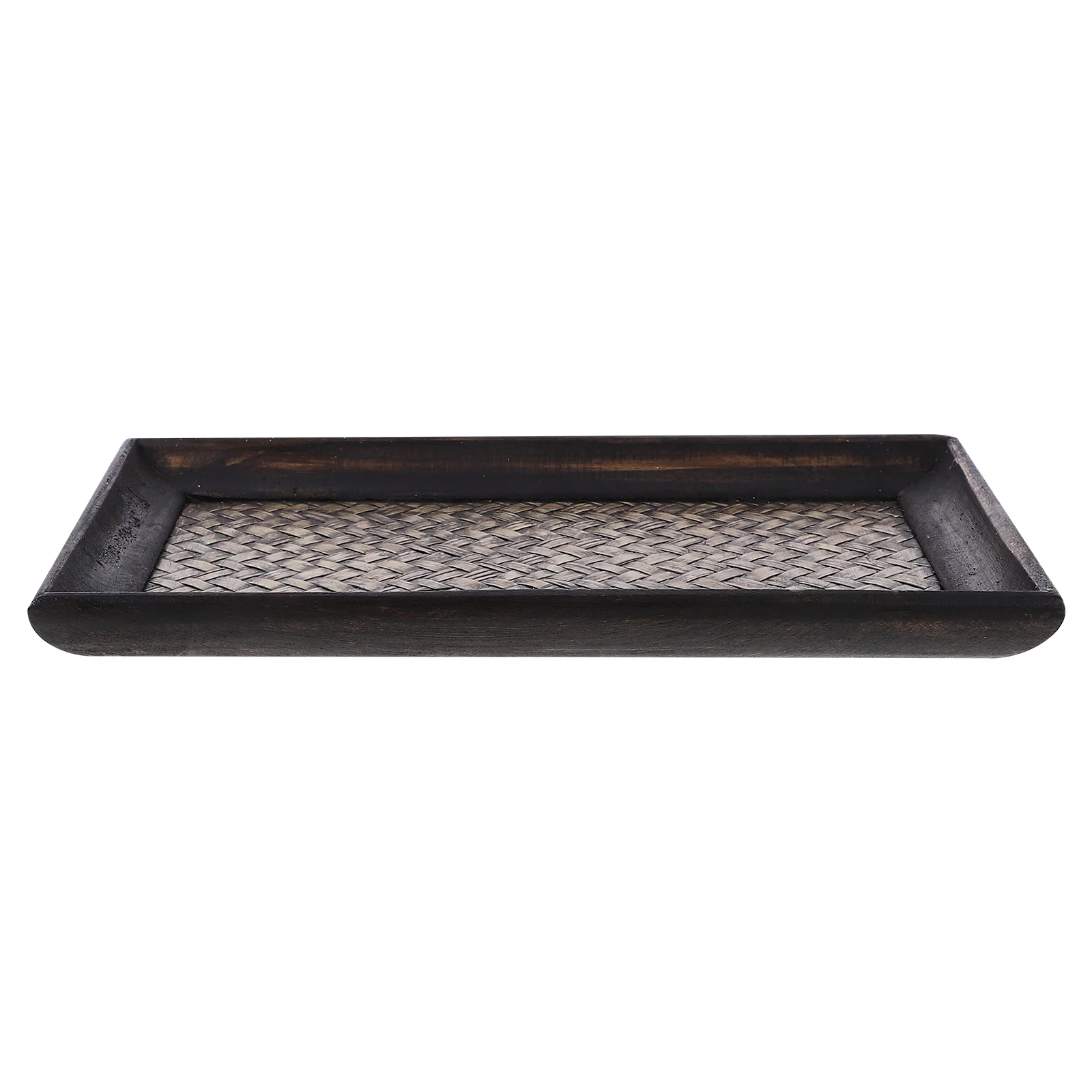 

Bamboo Serving Tray Wooden Heat Insulation Nonslip Multifunctional Tray for Home Decor Cafe Buffet Use