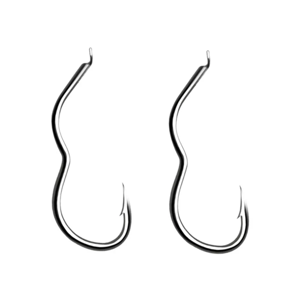 12PCS High Carbon Steel Fishing Hook Automatic Flip 0.5#-14# Barbed Single Fishhook Flat Sharp Carp Hooks Fishing Accessory