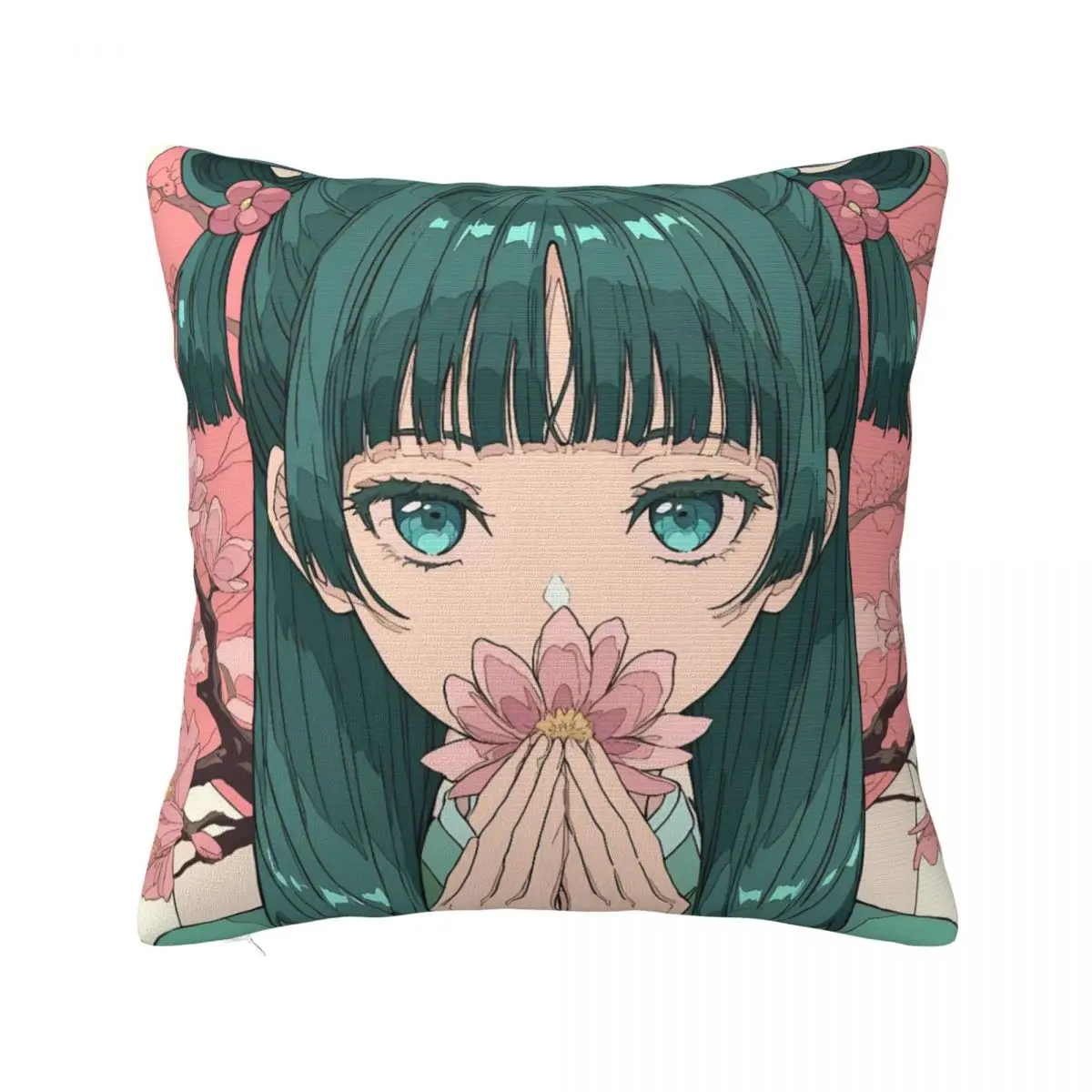 Maomao The Apothecary Diaries Pillowcase Printed Polyester Cushion Cover Gift Pillow Case Cover Home Drop Shipping 45*45cm