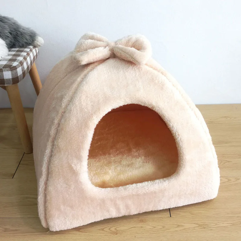 Winter Warme Haustier Hund Haus Katze Bett Matte Abnehmbare Zwinger Nest Haustier Korb Weiche Bequeme Kätzchen Schlafen Haustier Nest Katzen Produkt – Detail 9