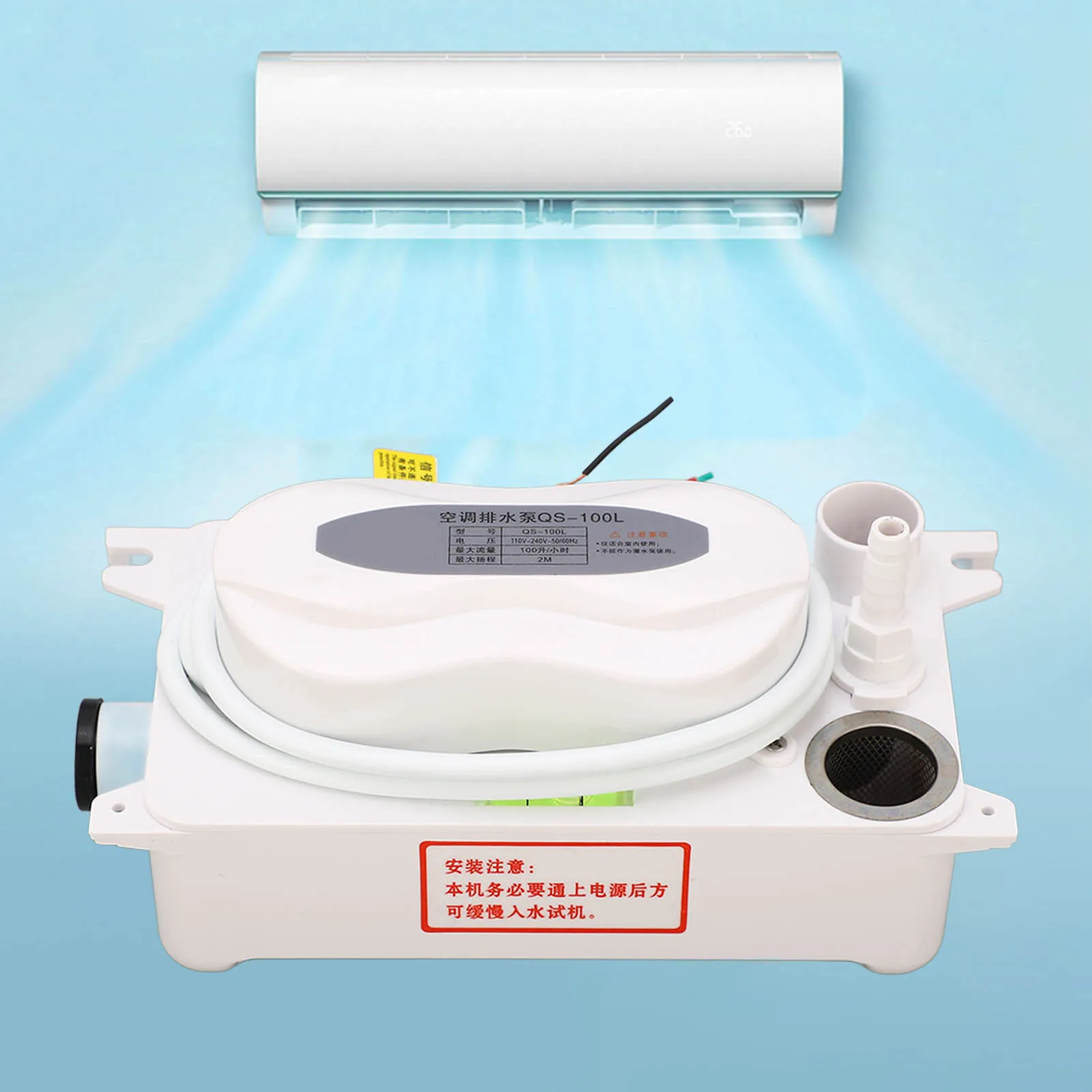 Conditioning Drain Pump HVAC Condensate Removal  with 600ml Storage  AC110‑240V 100L/H HVAC Condensate Pump