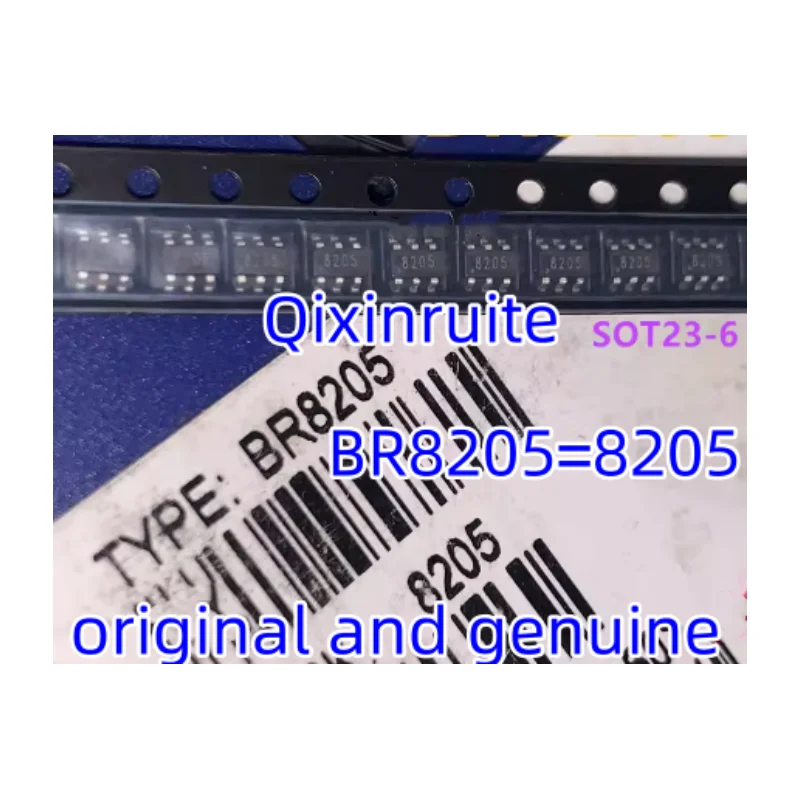 Qixinruite Brand new original genuine BR8205=8205 SOT23-6 dual N-channel leakage 20V 6A field-effect transistor MOSFET