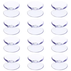 12 Pcs Suction Cups Transparent Suckers for Glass Table Pads Hook 200X200X100CM Nonslip Tops Double Sided Clear Spacer