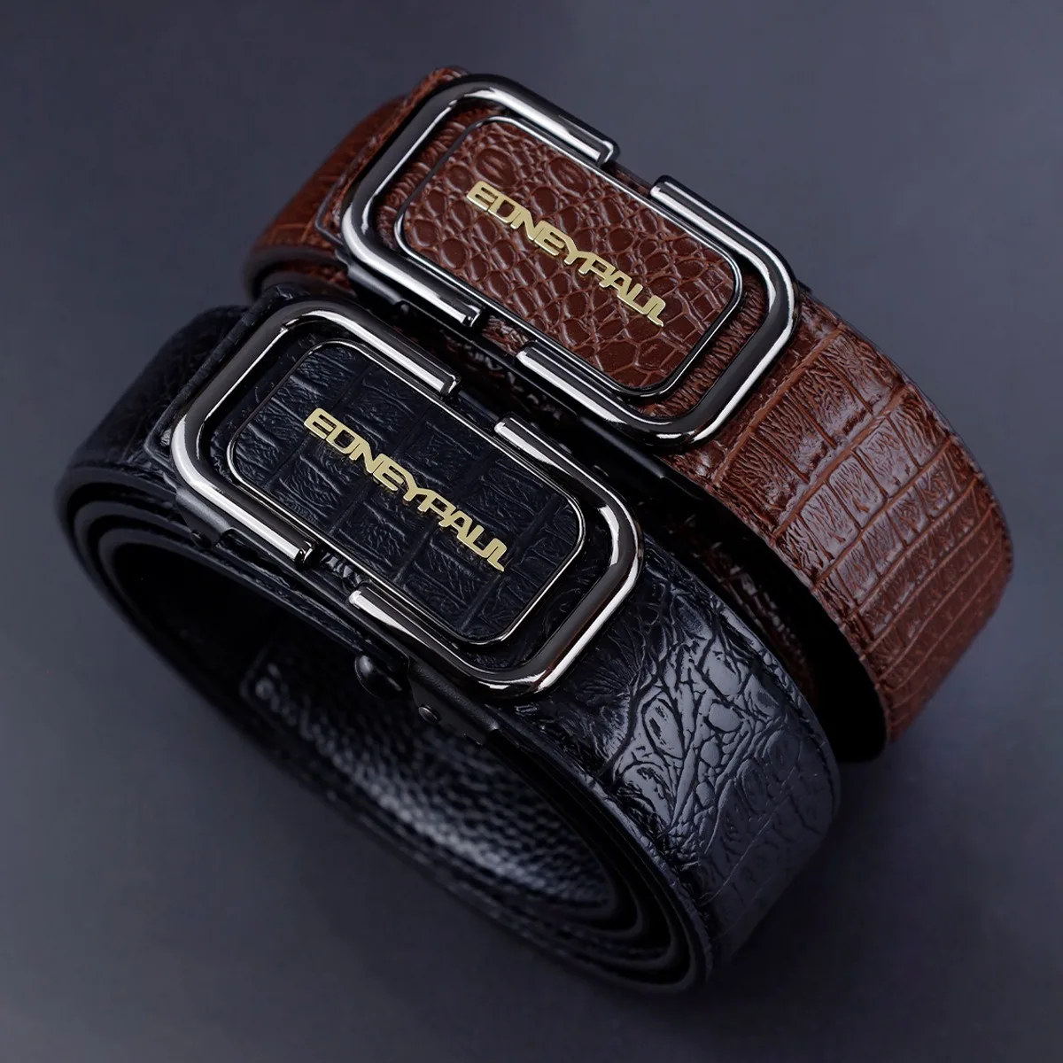 

Fashion men's belt simple men's alloy automatic buckle business belt high-quality men's birthday gift