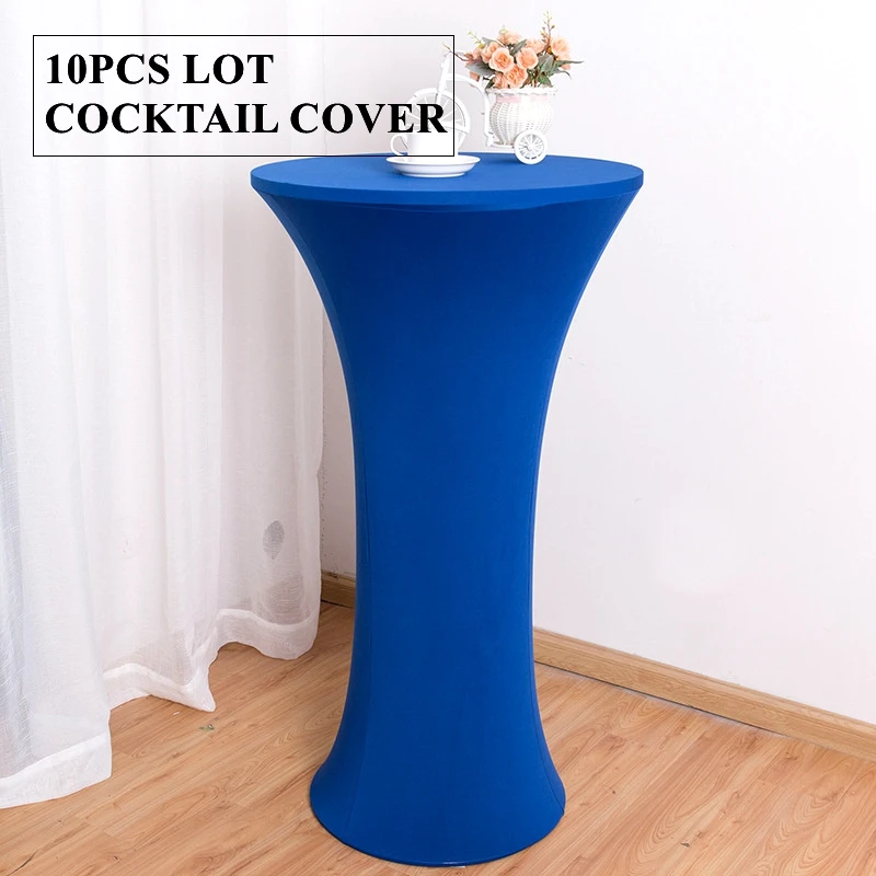 

25 Colors 10pcs Lot Round Base Cocktail Spandex Table Cover Lycra Stretch Bar Tablecloth Event Wedding Decoration