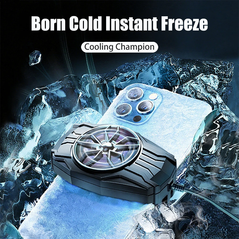 1PCS Portable Phone Cooler USB Semiconductor Cooling Fan for Mobile Gaming Live Streaming Universal