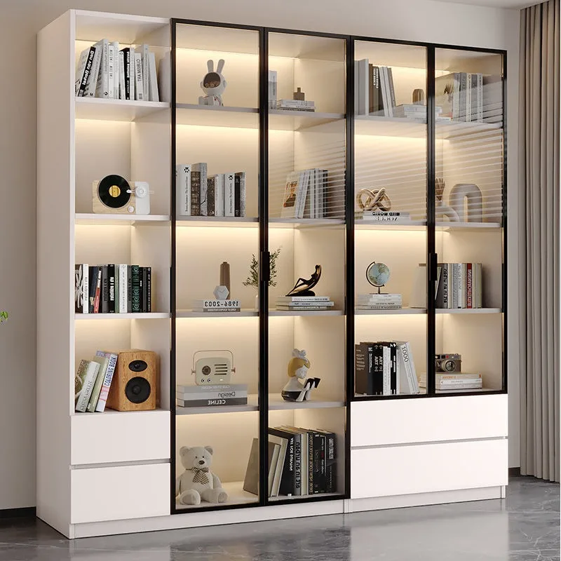 -For Luxury New Modern Children Kids Book Shelf Bookshelf Design File Wall Cabine Glass Door Bookcase Wood Bookshelf& - view 5