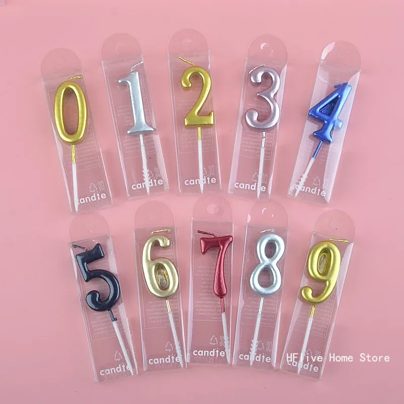 Velas con Forma de Número Multicolor, Vela Decorativa para Pastel de Cumpleaños para Niños, Niñas, Bebés, Adorno para Fiestas, Decoración del Hogar