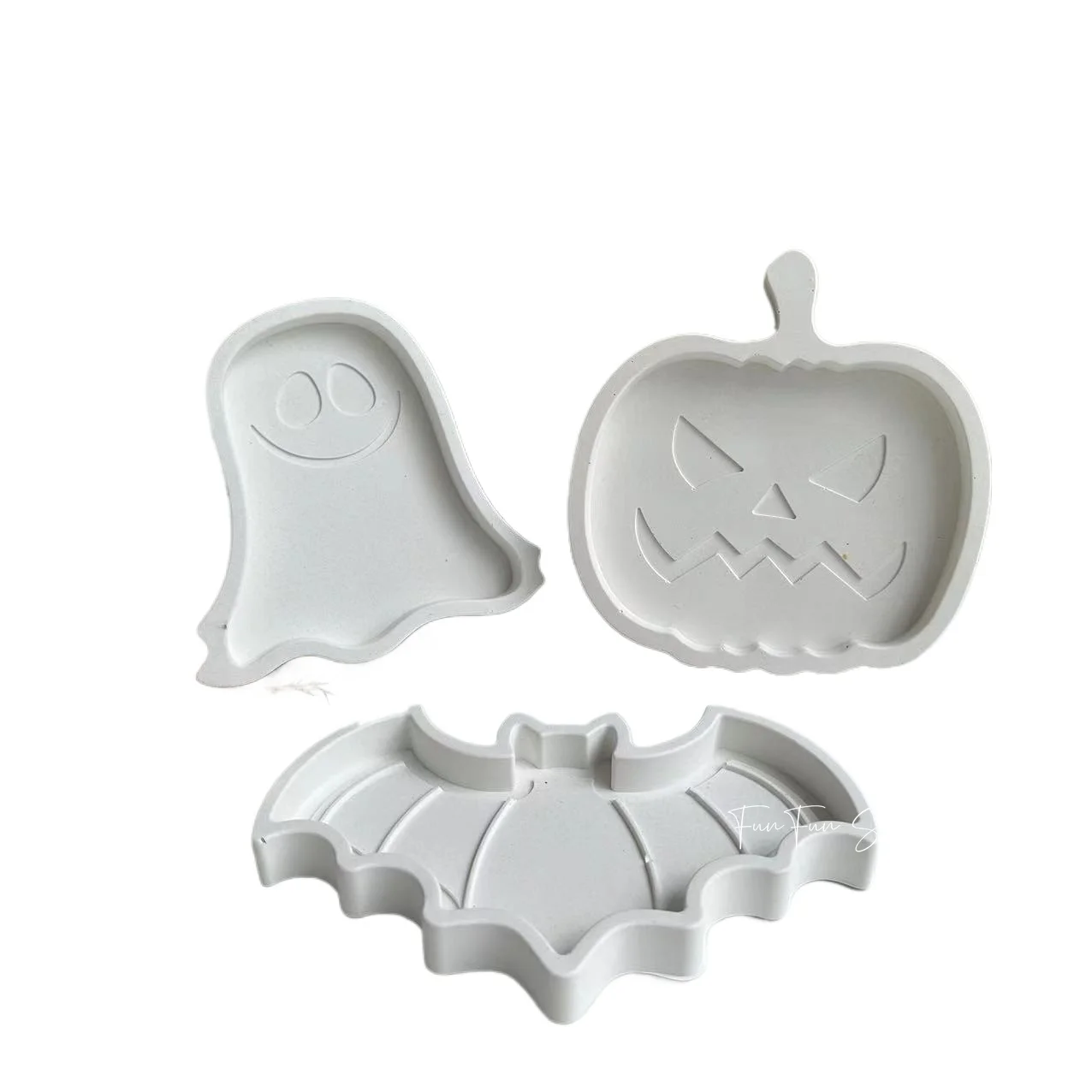 Halloween Pumpkin Ghost Bat Tray Silicone Mold Handmade Tray Plaster Resin Drop Glue DIY Candy Jewelry Display Tray Making Tool