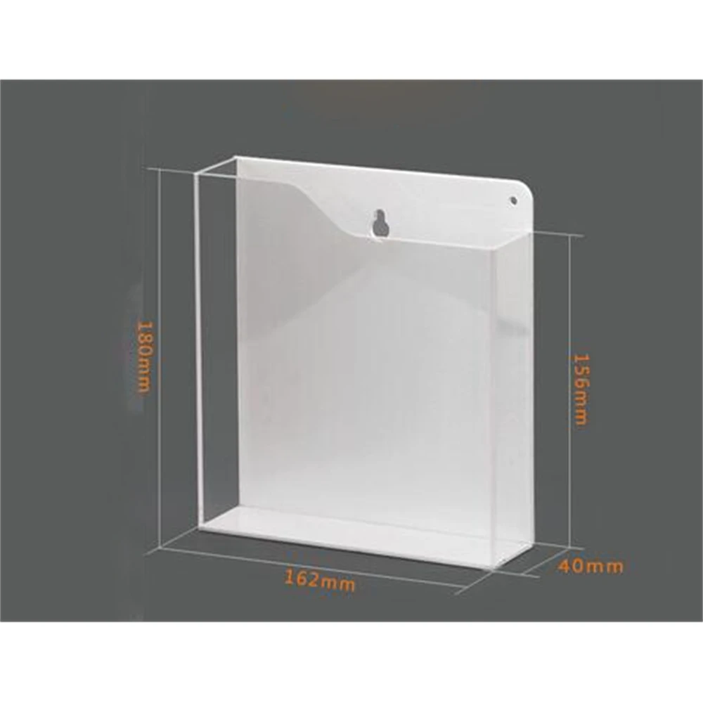 A5 Wall-amount Literature Holder Acrylic File Brochure Leaflet Holder Collection Wall Frame Rack